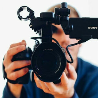 a camera ready to create a vlog