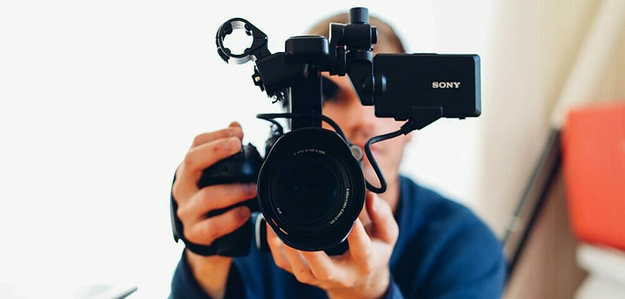 a camera ready to create a vlog