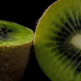 a kiwi cut in half