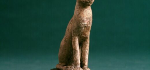 an ancient figurine of a cat