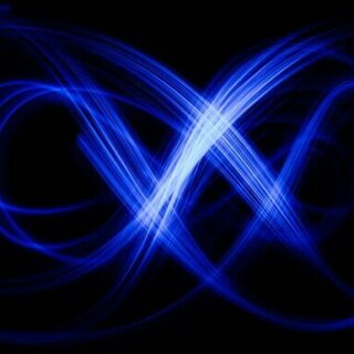 the infinity symbol drawn with light to symbolize eternity
