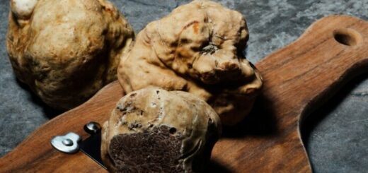 truffles on a wooden board