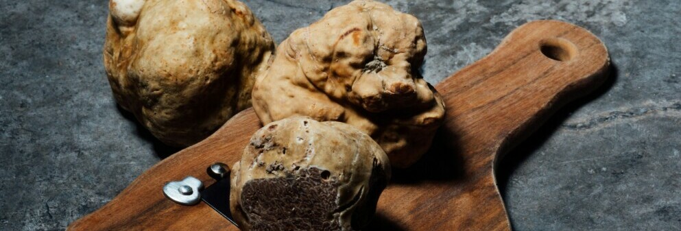 truffles on a wooden board